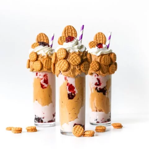 Nutter Butter and Jelly Cookie Milkshake // Salty Canary