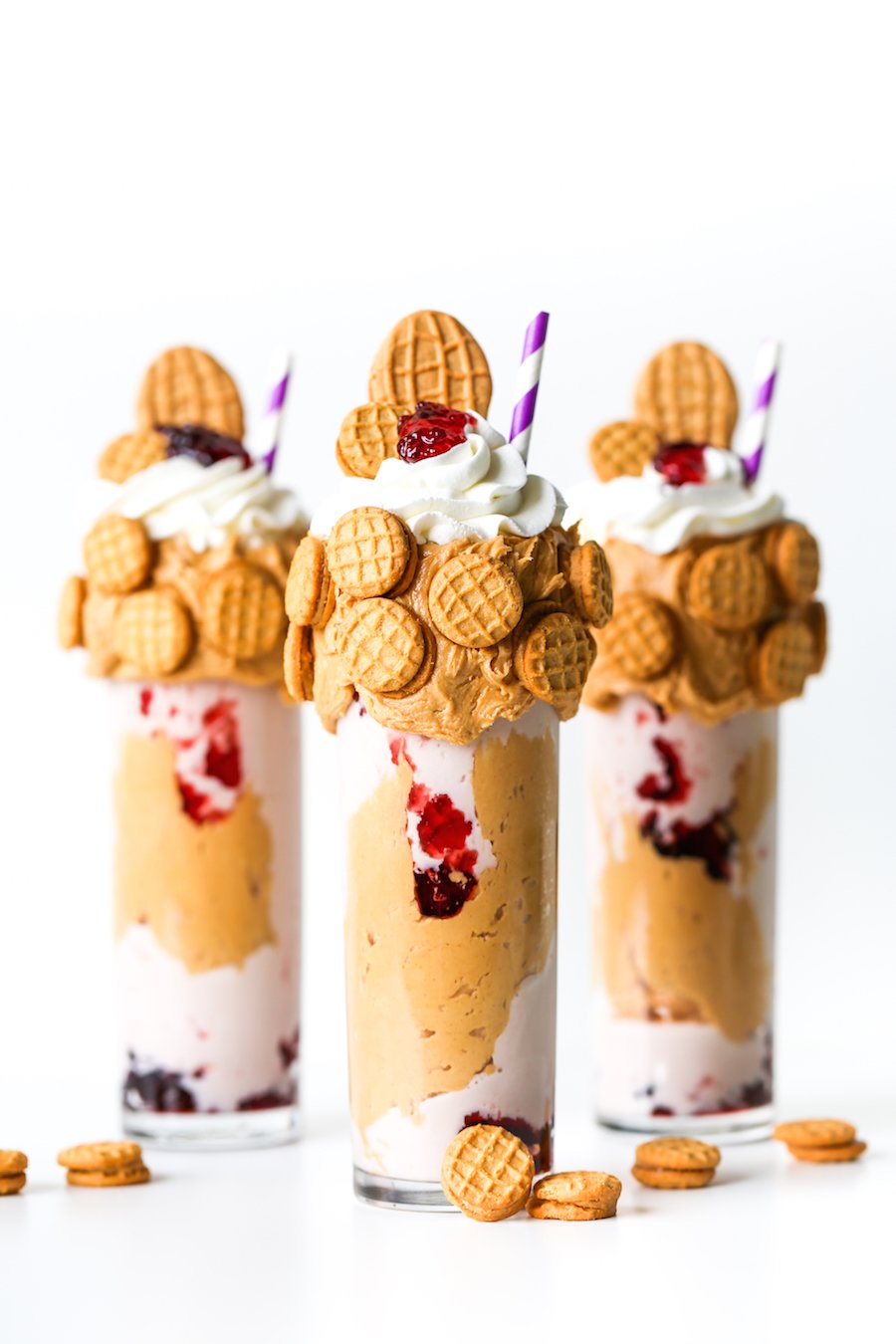 Nutter Butter and Jelly Cookie Milkshake // Salty Canary