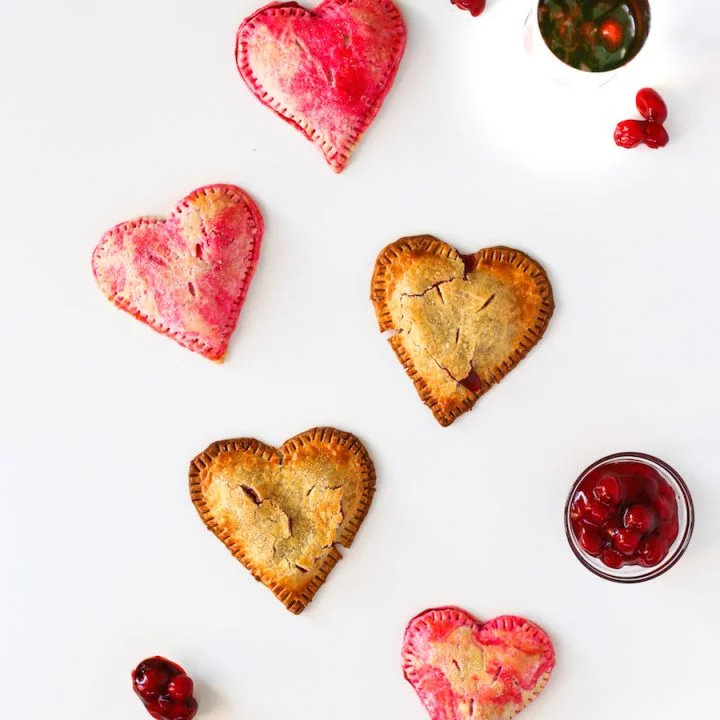 Heart Shaped Cherry Pies for Valentines Day // Salty Canary