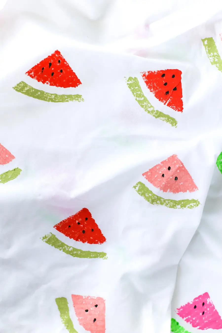DIY Watermelon Sponge Stamped Tea Towels // Salty Canary