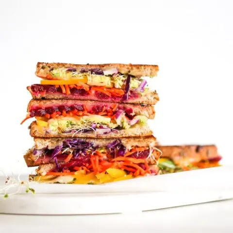 Rainbow Veggie Grilled Cheese Sandwich // Salty Canary