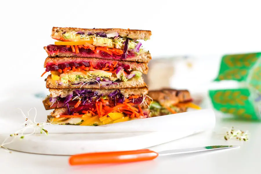 Rainbow Veggie Grilled Cheese Sandwich // Salty Canary