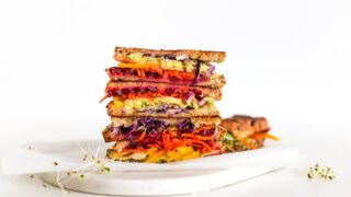 Rainbow Veggie Grilled Cheese Sandwich // Salty Canary