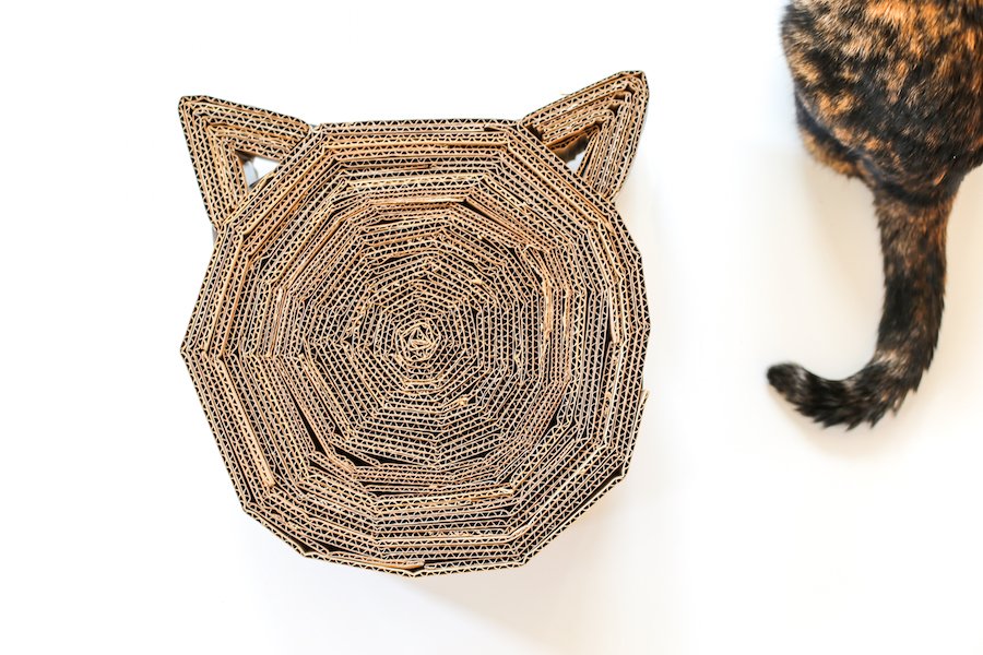 DIY Cardboard Cat Scratcher // Salty Canary