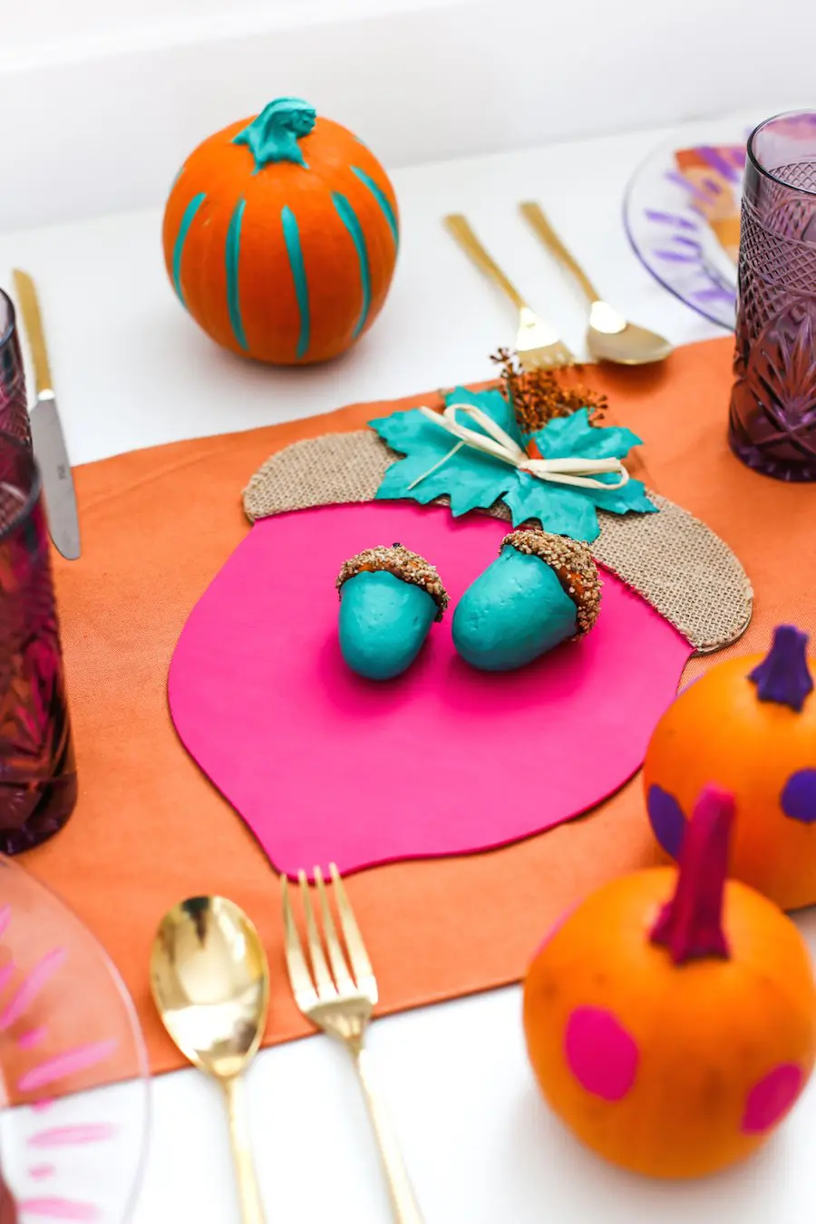 DIY Colorful Friendsgiving Table On A Budget // Salty Canary