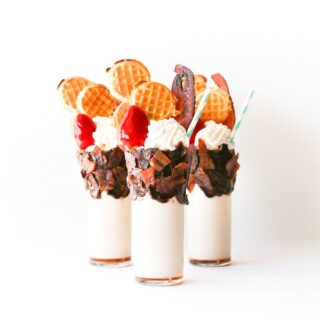Candied Bacon and Waffle Milkshakes // Salty Canary