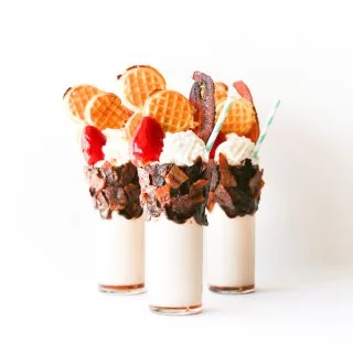 Candied Bacon and Waffle Milkshakes // Salty Canary