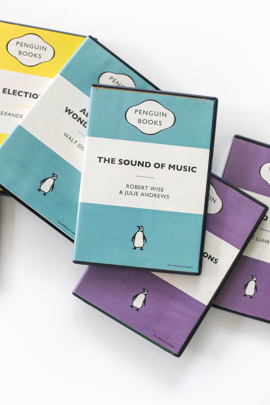 DIY Penguin Book DVD Covers with Free Download // Salty Canary 