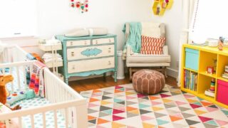 A Bright and Colorful Boy/Girl Twin Nursery // Salty Canary