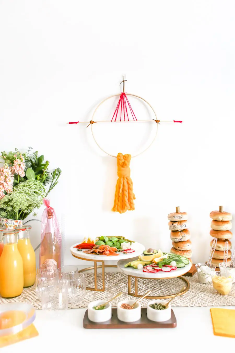 A Simple and Modern Sip & See Party with Bagel and Mimosa Bar // Salty Canary