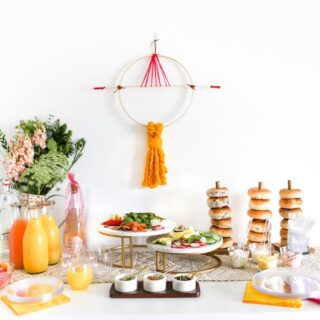 A Simple and Modern Sip & See Party with Bagel and Mimosa Bar // Salty Canary