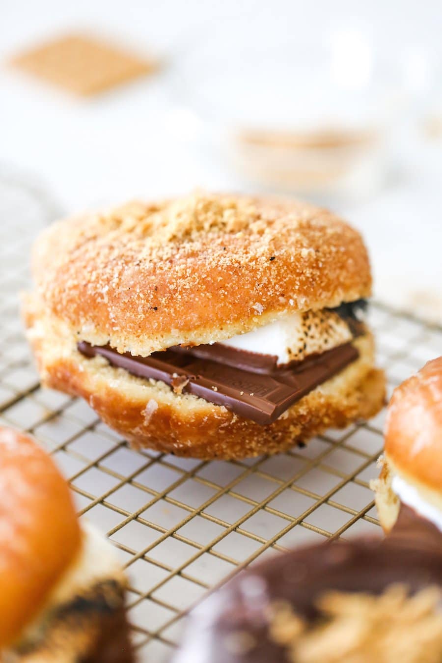 S'mores Donuts, S'mores Donuts Recipe, Store Bought Donuts, Easy S'mores Donuts, Roasting Marshmallows, Firepit, S'mores Summer, Salty Canary