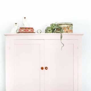 Vintage Armoire Cabinet Makeover with Chalk Paint // Salty Canary