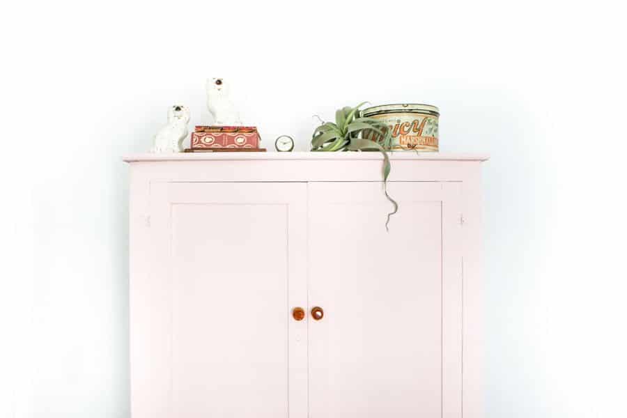Vintage Armoire Cabinet Makeover with Chalk Paint // Salty Canary 