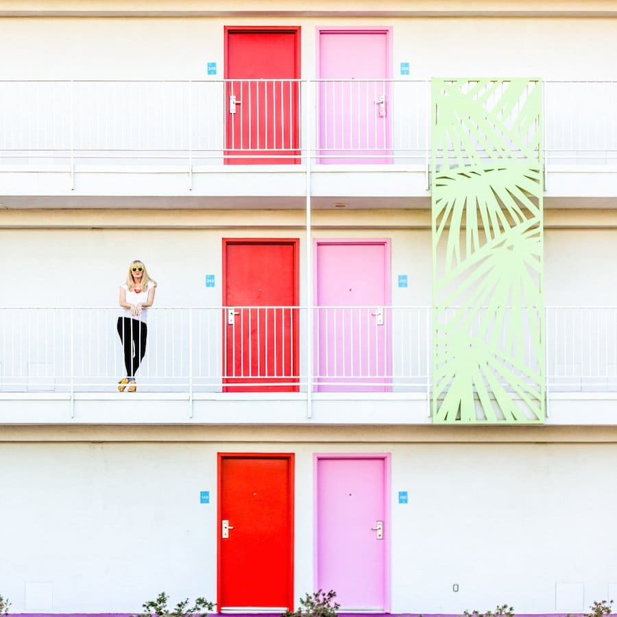 Most Insta-Worthy Spots in Palm Springs, Best Places for Instagram Photos in Palm Springs, That Pink Door, Door Tour in Palm Springs, Moorten Botanical Garden, The Parker Palm Springs, Korakia Pensione, The Saguaro, The Ace Hotel, Salvation Mountain, Joshua Tree, The Integratron, Best Places to Take Pictures in Palm Springs, Most Instagrammable Places in Palm Springs
