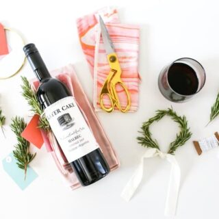 Perfect Hostess Gift of Wine with Napkins or Tea Towels