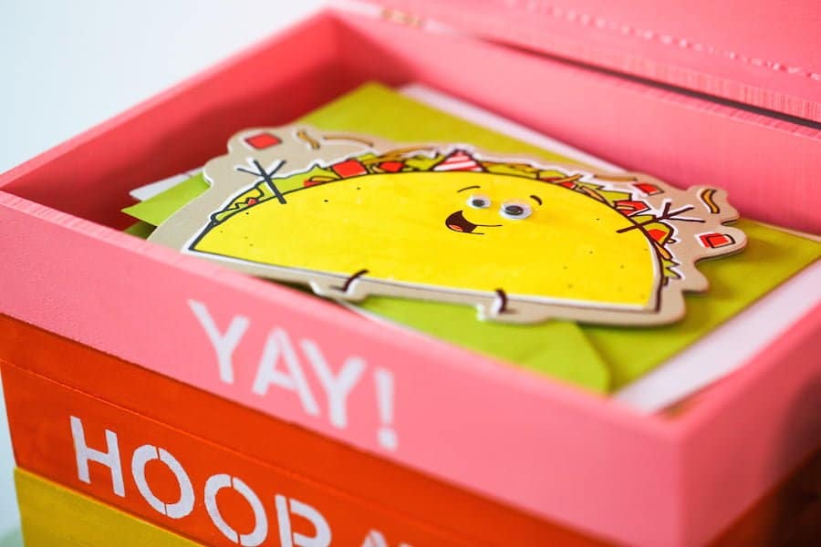 DIY Greeting Card Organizer Box Salty Canary