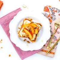 Peach and Mascarpone Toast