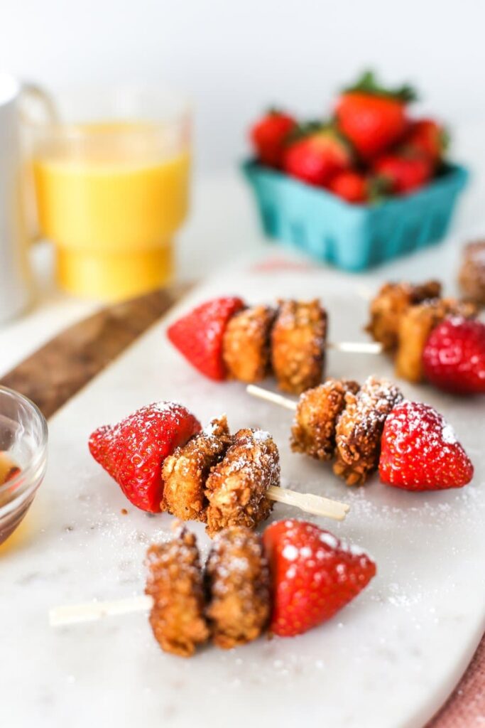 Strawberry French Toast Kabobs Salty Canary