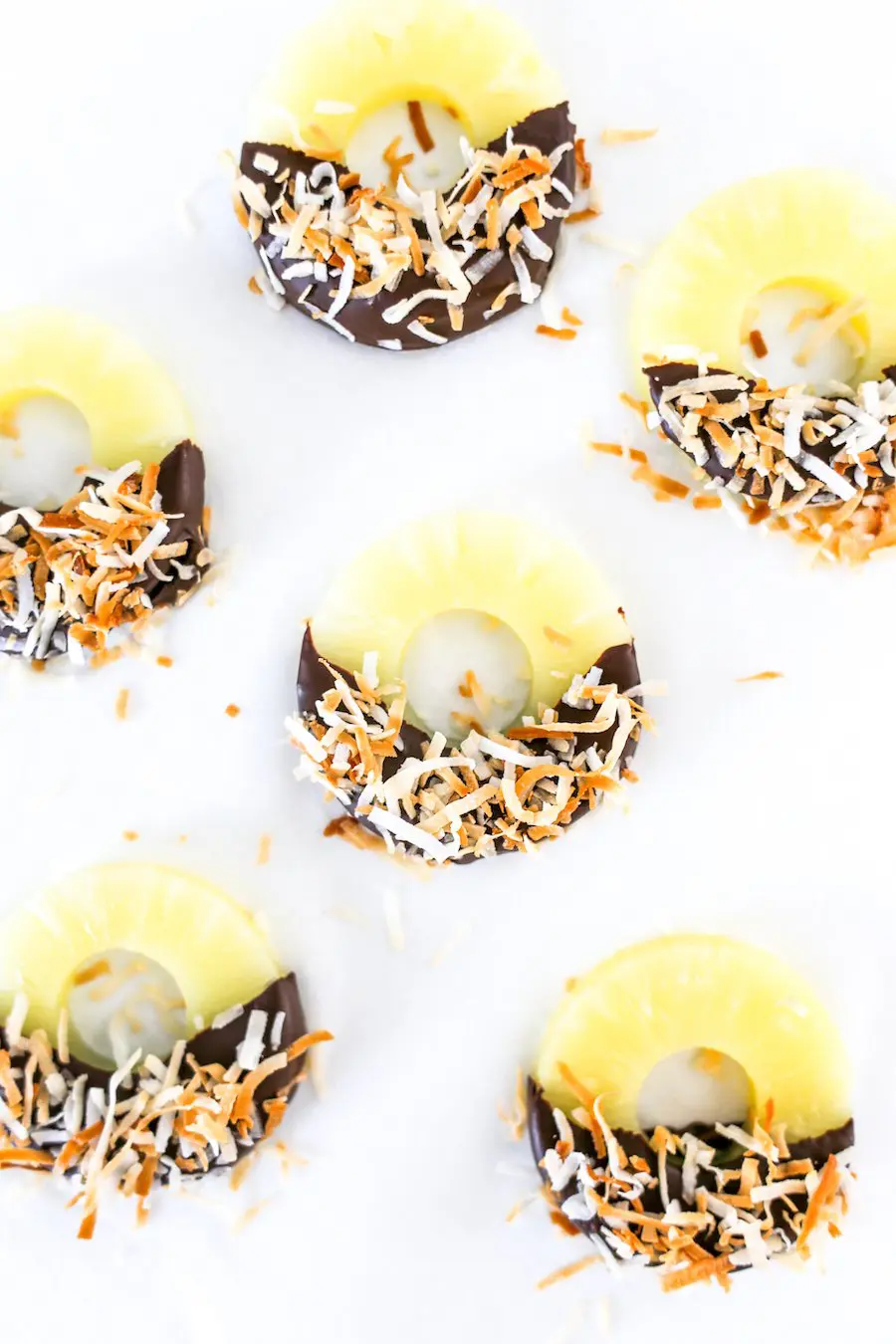 Chocolate Coconut Pineapple Rings