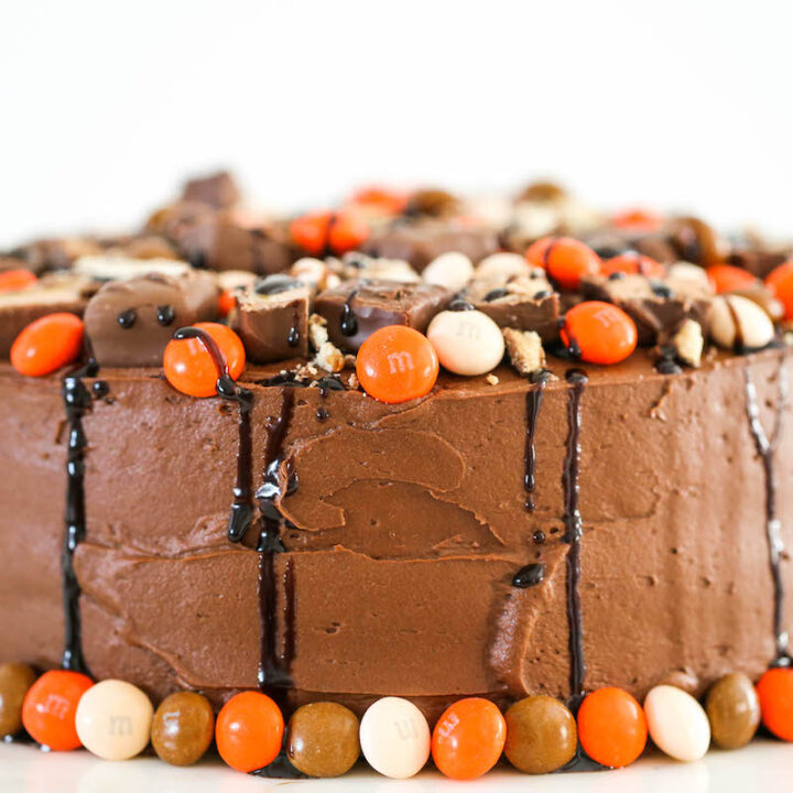 Leftover Halloween Candy Chocolate Cake Recipe